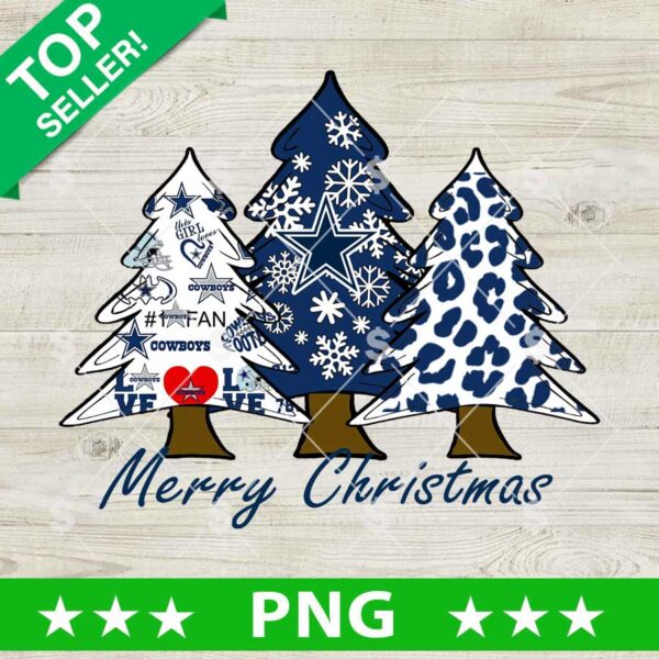 Dallas Cowboys Christmas Tree PNG, Dallas Cowboys Merry Christmas Football Tree PNG, Christmas Tree NFL PNG