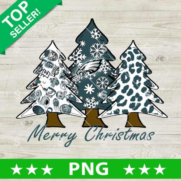 Philadelphia Eagles Christmas Tree PNG, Merry Christmas Philadelphia Eagles Football Tree PNG, Christmas Tree NFL PNG