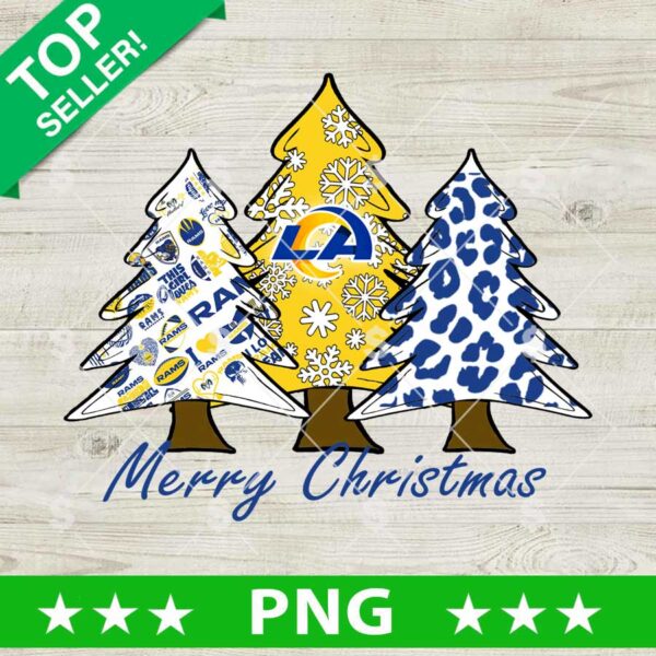 Los Angeles Rams Christmas Tree PNG, Christmas Football Tree PNG, Christmas Tree NFL PNG