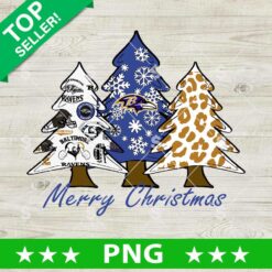 Baltimore Ravens Christmas Tree PNG, Baltimore Ravens Merry Xmas Football Tree PNG, Christmas Tree NFL PNG