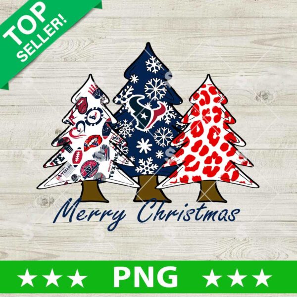 Merry Christmas Houston Texans Football Tree PNG