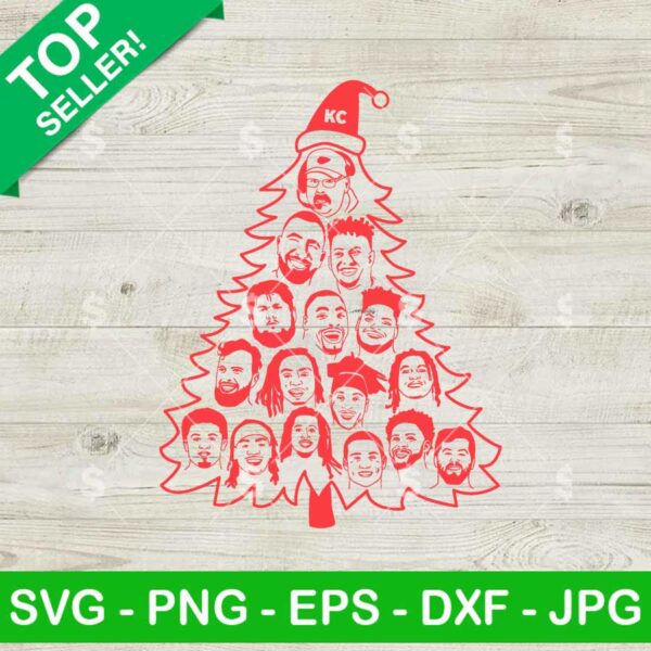 Kansas City Chiefs Christmas Tree SVG