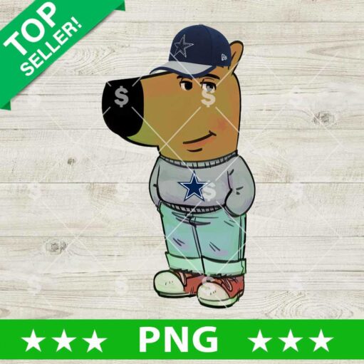 Chill Guy Meme Dallas Cowboys NFL PNG