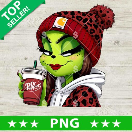 Grinch Lady Drink Dr Pepper PNG