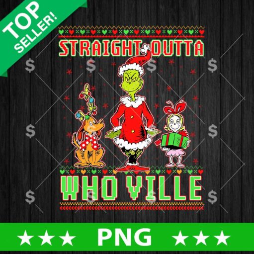 Straight Outta Whoville Grinch PNG