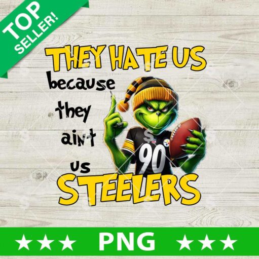 They Hate Us Because They Ain't Us Steelers PNG