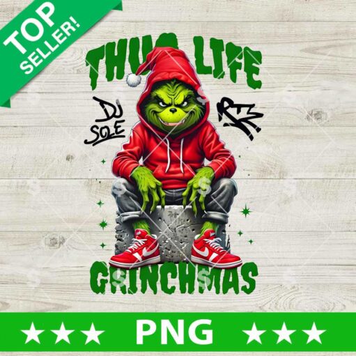 Thug Life Grinchmas Rapper PNG