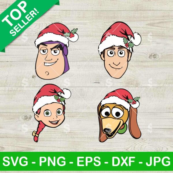 Toy Story Christmas Characters Bundle SVG, Christmas Cartoons SVG, Woody Buzz Lightyear SVG