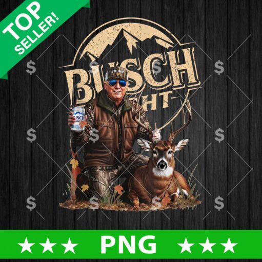 Trump Hunting With Busch Light Beer PNG