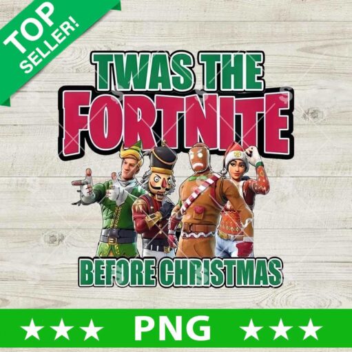 Twas The Fortnite Before Christmas PNG