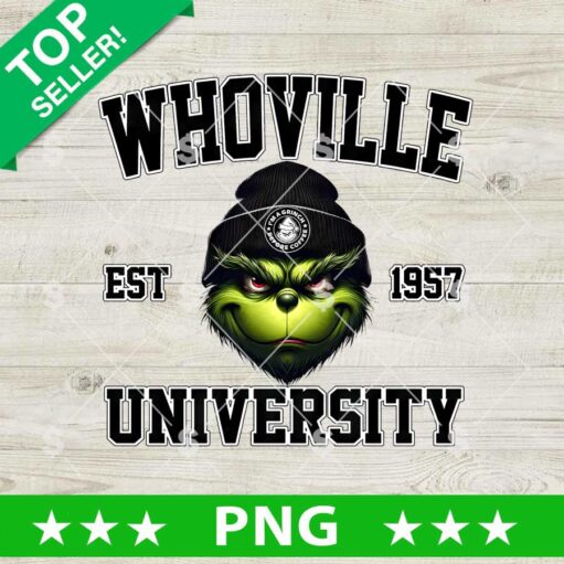 Whoville University Grinch Face PNG