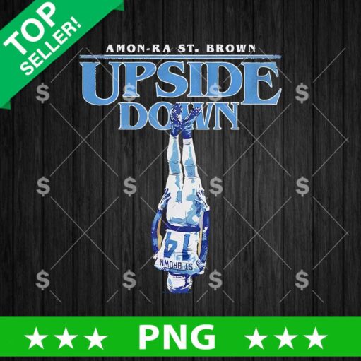 Upside Down Amon-Ra St. Brown Detroit Lions PNG