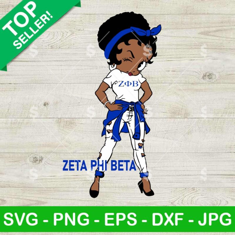 Zeta Phi Beta Betty Boop SVG