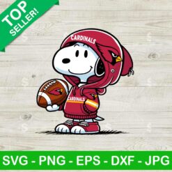 Snoopy Arizona Cardinals Football Hoodie SVG, Snoopy NFL Football SVG