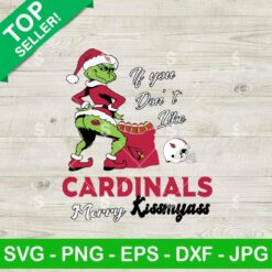 Grinch Arizona Cardinal Merry Kissmyass SVG, Grinch Merry Kissmyass SVG, Santa Grinch Football SVG