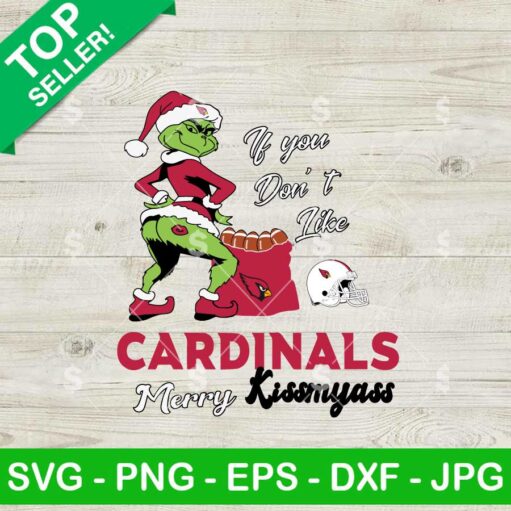 Grinch Arizona Cardinal Merry Kissmyass SVG