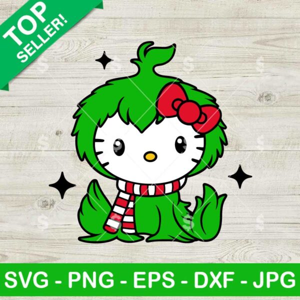 Baby Grinch Hello Kitty SVG