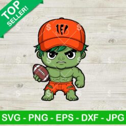 Chibi Hulk Cincinnati Bengals Football SVG, Hulk NFL Football Team SVG