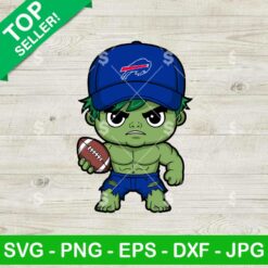 Chibi Hulk Buffalo Bills Football SVG, Hulk NFL Football Team SVG