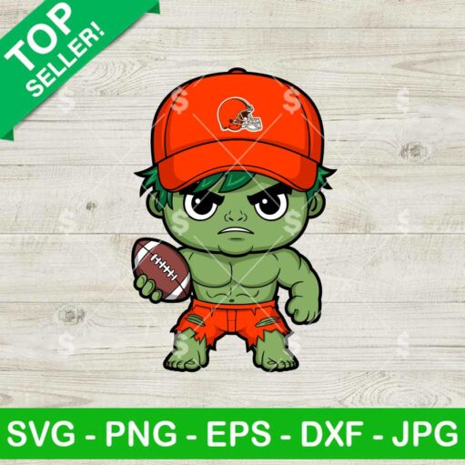 Chibi Hulk Cleveland Browns Football SVG