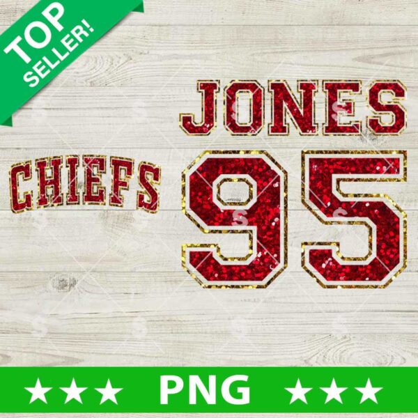 Chiefs Chris Jones Glitter PNG, Kansas City Chiefs Chris Jones PNG, Chris Jones Glitter Sublimation PNG