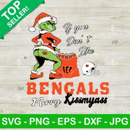 Grinch Cincinnati Bengals Merry Kissmyass SVG