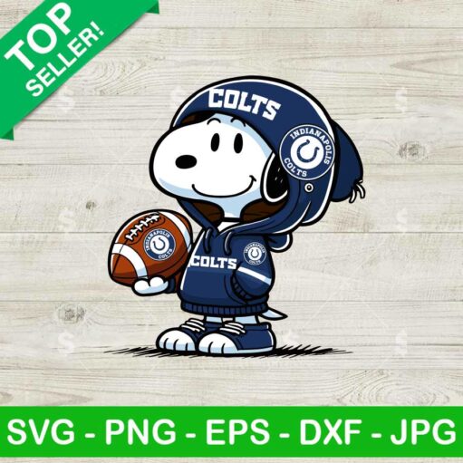 Snoopy Wearing Indianapolis Colts Hoodie SVG