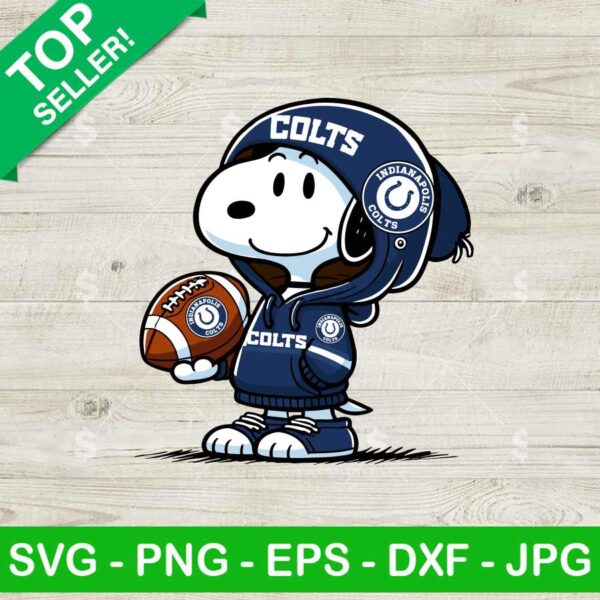 Snoopy Wearing Indianapolis Colts Hoodie SVG, Snoopy NFL Football SVG