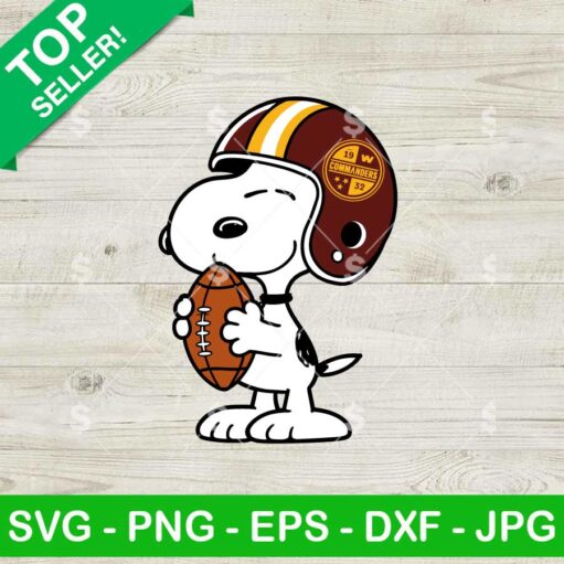 Snoopy Washington Commanders Football SVG