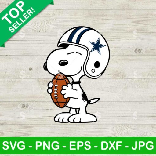 Snoopy Dallas Cowboys Football SVG