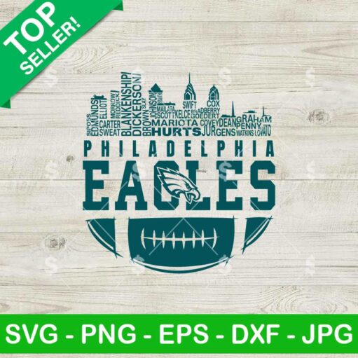 Philadelphia Eagles Football Skyline SVG