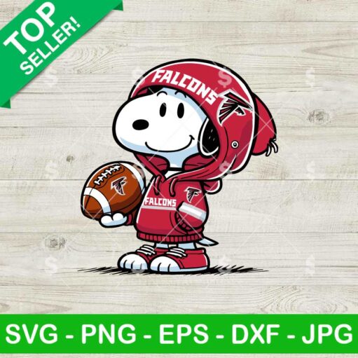 Snoopy Wearing Atlanta Falcons Hoodie SVG