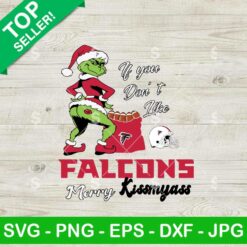 Atlanta Falcons Grinch Merry Kissmyass SVG, Grinch Football SVG, Grinch NFL Christmas SVG