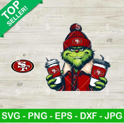 Grinch Wearing San Francisco 49ers Jacket SVG