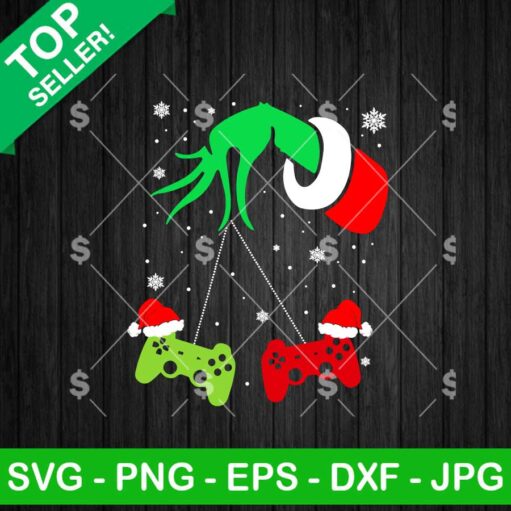 Grinch Hand Game Controller Christmas SVG