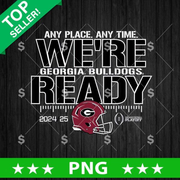 Georgia Bulldogs College Football Playoff CFP 2024-25 Ready PNG