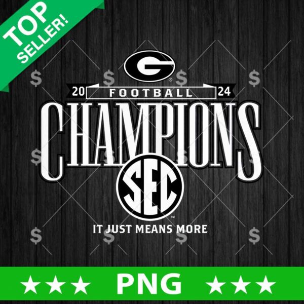 Georgia Bulldogs SEC Champs 2024 PNG