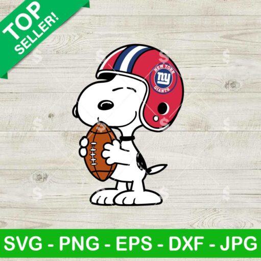 Snoopy New York Giants Football SVG