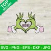 Grinch Hand 2025 Heart SVG
