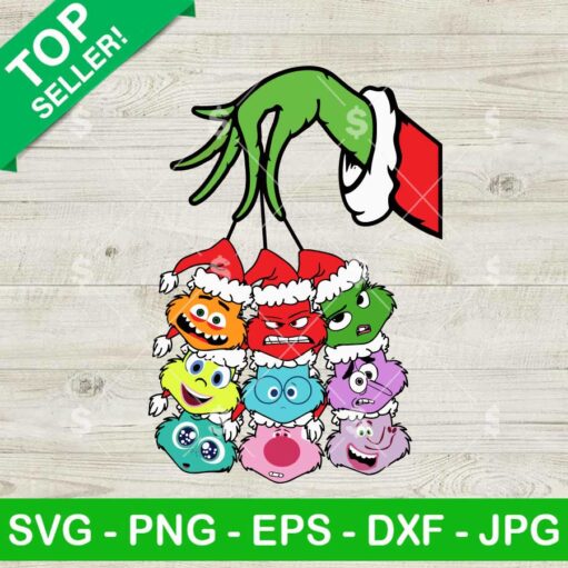 Grinch Holding Inside Out Face SVG