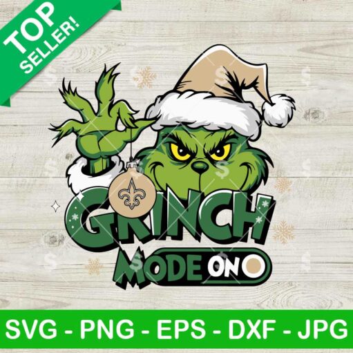 Grinch Mode On New Orleans Saints SVG