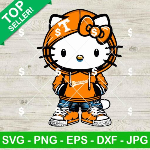 Hello Kitty Tennessee Volunteers Football SVG