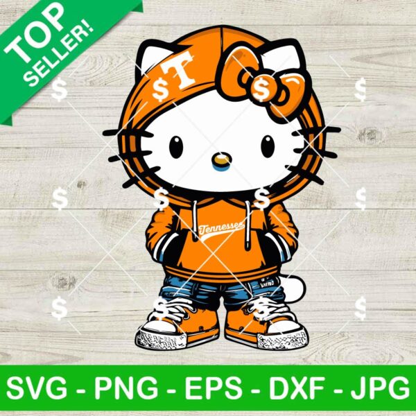 Hello Kitty Tennessee Volunteers Football SVG, Tennessee Volunteers Football SVG, Hello Kitty NCAA SVG