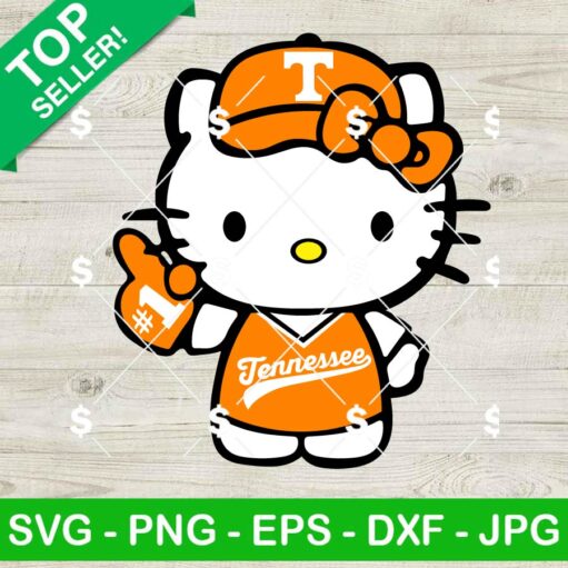 Hello Kitty Tennessee Volunteers Football Team SVG