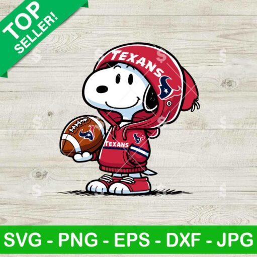 Snoopy Wear Houston Texans Hoodie SVG