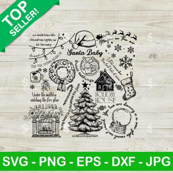 In My Heart Is A Christmas Tree Farm Swiftie SVG, Merry Swiftmas SVG, Taylor's Version Christmas Era SVG