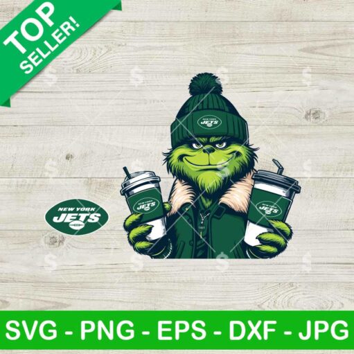 Grinch New York Jets Jacket SVG