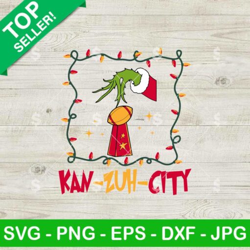 KC Football Grinch Christmas SVG