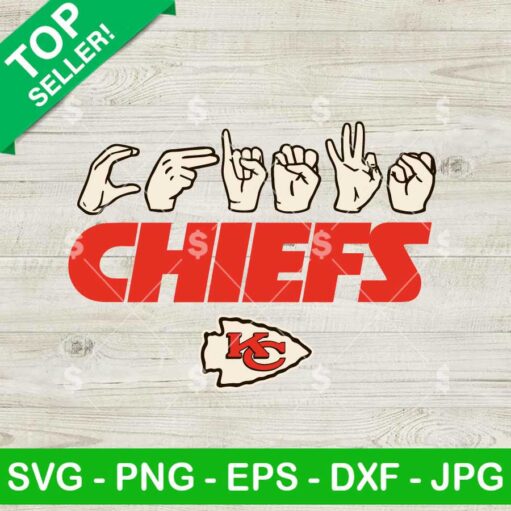 Love Sign Chiefs Football Logo SVG