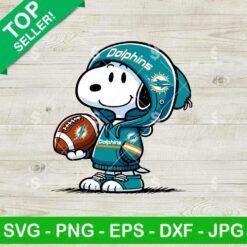 Snoopy Wears Miami Dolphins Hoodie SVG